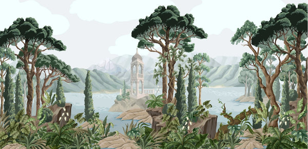 Landscape Wallpaper, Alcove Mural, Oversized Custom Size Wall Art, Non - Woven, Non - Adhesive, Modern Wall Paper, Removable - Adawall Wallpaper - Registered Trade Accounts Only, Wallpaper Wholesale Account - W77758 - Adawall Wholesale - Wallpaper Wholesaler