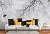 Large Blossom Tree Wallpaper, Gray Chinoiserie Nature Flowers Wall Mural, Custom Size Wall Covering, Non - Woven, Non - Pasted, Removable, Washable, Floral Art - Adawall Wallpaper - Registered Trade Accounts Only, Wallpaper Wholesale Account - FJ302-3 - Adawall Wholesale - Wallpaper Wholesaler