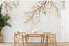 Large Blossom Tree Wallpaper, Yellow Chinoiserie Nature Flowers Wall Mural, Custom Size Wall Covering, Non - Woven, Non - Pasted, Removable, Washable, Floral Art - Adawall Wallpaper - Registered Trade Accounts Only, Wallpaper Wholesale Account - FJ302-1 - Adawall Wholesale - Wallpaper Wholesaler