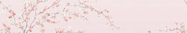 Large Chinoiserie Blossom Floral Wallpaper, Pink Ombre Flowers Birds Wall Mural, Custom Size Wall Covering, Non - Woven, Non - Pasted, Removable - Adawall Wallpaper - Registered Trade Accounts Only, Wallpaper Wholesale Account - t_FJ306-1 - Adawall Wholesale - Wallpaper Wholesaler