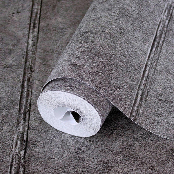 Large Stone Textured Realistic Wallpaper, Dark Gray Non - Adhesive Non - Woven Wallcovering, Large 114 sq ft Roll - Adawall Wallpaper - Registered Trade Accounts Only, Wallpaper Wholesale Account - 1214-3 - Adawall Wholesale - Wallpaper Wholesaler
