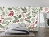 Leaves and Berries Wallpaper, Seamless Pattern Mural, Oversized Custom Size Wall Art, Non - Woven, Non - Adhesive, Modern Wall Paper, Removable - Adawall Wallpaper - Registered Trade Accounts Only, Wallpaper Wholesale Account - W78029 - Adawall Wholesale - Wallpaper Wholesaler