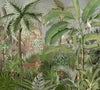Leopard Jungle Wall Mural, Brown Tropical Parrot Wall Mural, Bedroom, Living Room, Non - Pasted, Extra Large Wall Print, Removable, Forest, Palm Trees - Adawall Wallpaper - Registered Trade Accounts Only, Wallpaper Wholesale Account - A309-3 - Adawall Wholesale - Wallpaper Wholesaler