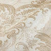 Light Beige, Gold Luxury 3D Damask Wallpaper, Premium Sparkling Velvet Feeling Flocked Wallcovering - Walloro High End Wallcoverings & More