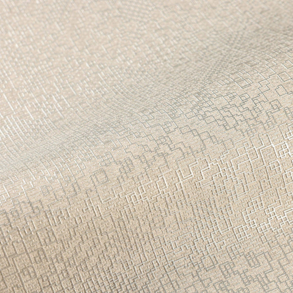 Light Beige Metallic Lines Abstract Wallpaper, 3D Embossed Realistic Shiny Lines Wallcovering - Walloro High End Wallcoverings & More