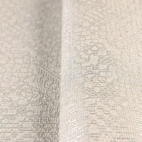 Light Beige Metallic Lines Abstract Wallpaper, 3D Embossed Realistic Shiny Lines Wallcovering - Walloro High End Wallcoverings & More