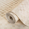 Light Beige Solid Color Square Pattern Wallpaper, 3D Embossed Glossy Sleek Checkered Geometric Wall Paper - Adawall Wallpaper - Registered Trade Accounts Only, Wallpaper Wholesale Account - 1103-3 - Adawall Wholesale - Wallpaper Wholesaler