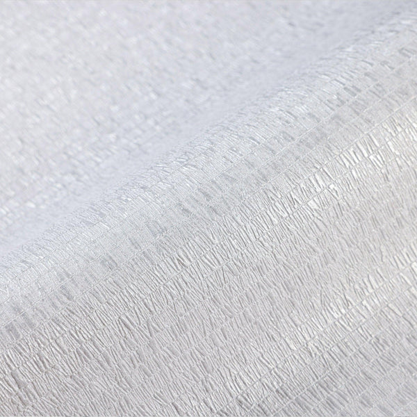 Light Silver Shiny Metallic Modern Wallpaper, 3D Deep Embossed Abstract Geometric Patterns Wall Paper - Walloro High End Wallcoverings & More