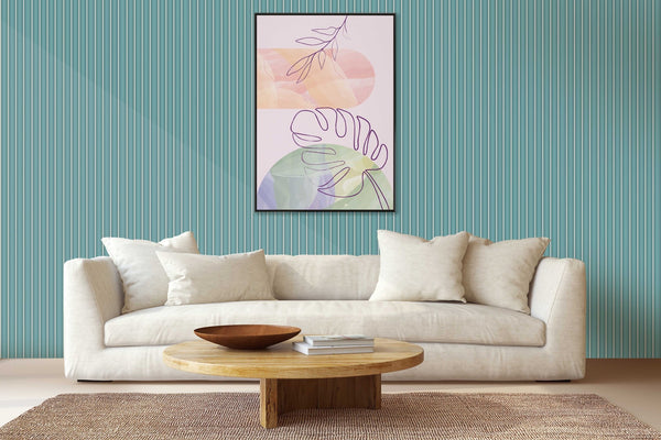 Light Teal / Soft Petrol Blue Modern Panel , PS Wall Home Decoration Panel - Premium Quality - Adawall Wallpaper - Registered Trade Accounts Only, Wallpaper Wholesale Account - APS812 - Adawall Wholesale - Wallpaper Wholesaler