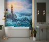 Lighthouse on the Seacoast Wallpaper, Oil Painting Mural, Oversized Custom Size Wall Art, Non - Woven, Non - Adhesive, Modern Wall Paper, Removable - Adawall Wallpaper - Registered Trade Accounts Only, Wallpaper Wholesale Account - W77614 - Adawall Wholesale - Wallpaper Wholesaler