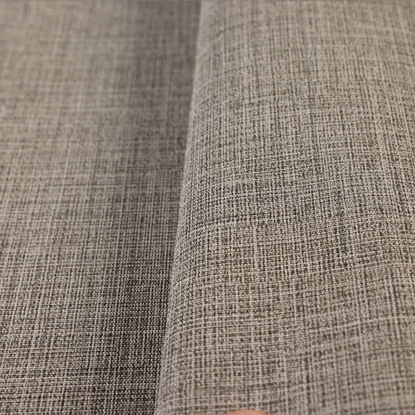 Linen Textured Modern Textured Wallpaper, Brown Solid Color Fabric Touch Contemporary Wallcovering - Walloro High End Wallcoverings & More