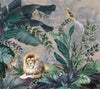 Lion Jungle Wall Mural, Gray Tropical Wall Mural, Interior Decor, Non - Pasted, Extra Large Wall Print, Removable, Forest Theme Wall Art - Adawall Wallpaper - Registered Trade Accounts Only, Wallpaper Wholesale Account - A310-3 - Adawall Wholesale - Wallpaper Wholesaler