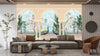 Traditional Mughal Garden Wallpaper, Peacock, Arch Mural, Oversized Custom Size Wall Art, Non-Woven, Non-Adhesive, Modern Wall Paper, Removable