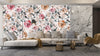 Elegant Beatiful Floral Wallpaper, Seamless Pattern Mural, Oversized Custom Size Wall Art, Non-Woven, Non-Adhesive, Modern Wall Paper, Removable