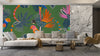 Exotic Abstract Wallpaper, Parrots Mural, Oversized Custom Size Wall Art, Non-Woven, Non-Adhesive, Modern Wall Paper, Removable