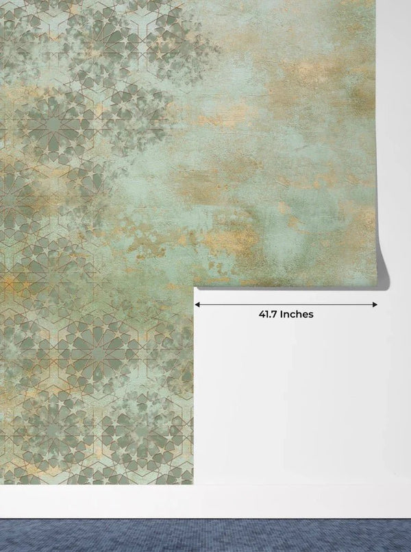 Loft Classic Style Wallpaper, Green Mural, Oversized Custom Size Wall Art, Non - Woven, Non - Adhesive, Modern Wall Paper, Removable - Adawall Wallpaper - Registered Trade Accounts Only, Wallpaper Wholesale Account - W77597 - Adawall Wholesale - Wallpaper Wholesaler