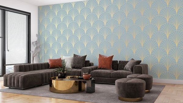 Luxury Art Deco Wallpaper, Seamless Pattern Mural, Oversized Custom Size Wall Art, Non - Woven, Non - Adhesive, Modern Wall Paper, Removable - Adawall Wallpaper - Registered Trade Accounts Only, Wallpaper Wholesale Account - W77845 - Adawall Wholesale - Wallpaper Wholesaler