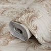 Luxury Damask Embossed Wallpaper, Light Brown 3D Textured Wallcovering, Traditional, Extra Large 114 sq ft Roll, Stylish Wallpaper, Luxury Floral - Adawall Wallpaper - Registered Trade Accounts Only, Wallpaper Wholesale Account - 6808-3 - Adawall Wholesale - Wallpaper Wholesaler