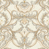 Luxury Deep Embossed Damask Wallpaper, Cream, Silver, Home & Commercial Use Decorative Wallcovering, Washable, Sturdy - Walloro High End Wallcoverings & More