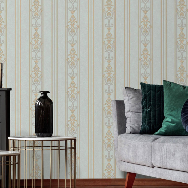 Luxury Deep Embossed Striped Wallpaper, Damask 3D Textured Wallcovering, Traditional, Large 114 sq ft Roll, Bedroom, Bathroom Wallpaper - Adawall Wallpaper - Registered Trade Accounts Only, Wallpaper Wholesale Account - 6805-6 - Adawall Wholesale - Wallpaper Wholesaler