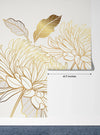 Luxury Gold Floral Wallpaper, White Background Mural, Oversized Custom Size Wall Art, Non - Woven, Non - Adhesive, Modern Wall Paper, Removable - Adawall Wallpaper - Registered Trade Accounts Only, Wallpaper Wholesale Account - W77902 - Adawall Wholesale - Wallpaper Wholesaler