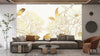 Luxury Gold Floral Wallpaper, White Background Mural, Oversized Custom Size Wall Art, Non - Woven, Non - Adhesive, Modern Wall Paper, Removable - Adawall Wallpaper - Registered Trade Accounts Only, Wallpaper Wholesale Account - W77902 - Adawall Wholesale - Wallpaper Wholesaler