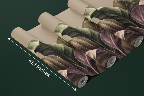 Luxury Tropical Leaves Wallpaper, Beige Background Mural, Oversized Custom Size Wall Art, Non - Woven, Non - Adhesive, Modern Wall Paper, Removable - Adawall Wallpaper - Registered Trade Accounts Only, Wallpaper Wholesale Account - W78224 - Adawall Wholesale - Wallpaper Wholesaler