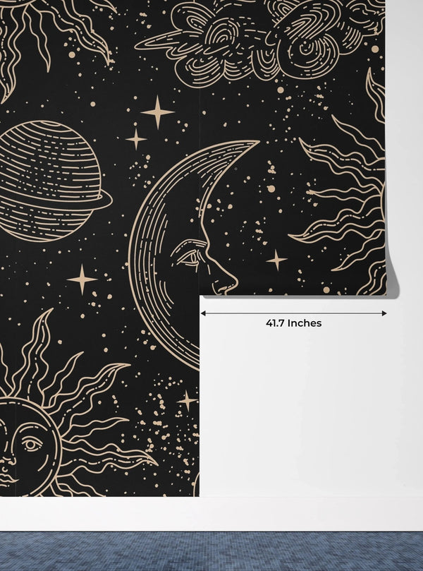 Magical Elements Wallpaper, Seamless Pattern Mural, Oversized Custom Size Wall Art, Non - Woven, Non - Adhesive, Modern Wall Paper, Removable - Adawall Wallpaper - Registered Trade Accounts Only, Wallpaper Wholesale Account - W77951 - Adawall Wholesale - Wallpaper Wholesaler