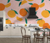 Mandarins Wallpaper, Seamless Pattern Mural, Oversized Custom Size Wall Art, Non - Woven, Non - Adhesive, Modern Wall Paper, Removable - Adawall Wallpaper - Registered Trade Accounts Only, Wallpaper Wholesale Account - W78049 - Adawall Wholesale - Wallpaper Wholesaler