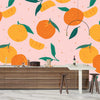 Mandarins Wallpaper, Seamless Pattern Mural, Oversized Custom Size Wall Art, Non - Woven, Non - Adhesive, Modern Wall Paper, Removable - Adawall Wallpaper - Registered Trade Accounts Only, Wallpaper Wholesale Account - W78049 - Adawall Wholesale - Wallpaper Wholesaler