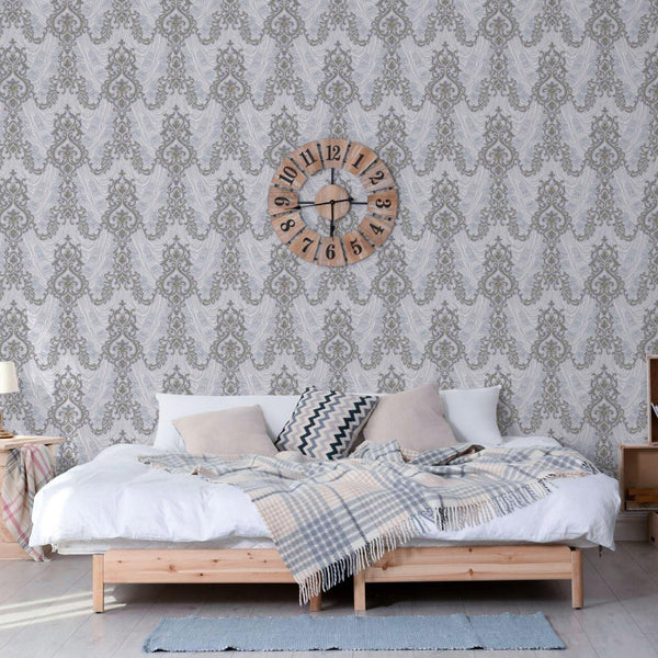 Marble Flowered Textured Embossed Gray, Home Wall Decor, Aesthetic Wallpaper, Textured Wallcovering Non - Adhesive - 41.7”W X 393”H - Adawall Wallpaper - Registered Trade Accounts Only, Wallpaper Wholesale Account - 1004-5 - Adawall Wholesale - Wallpaper Wholesaler