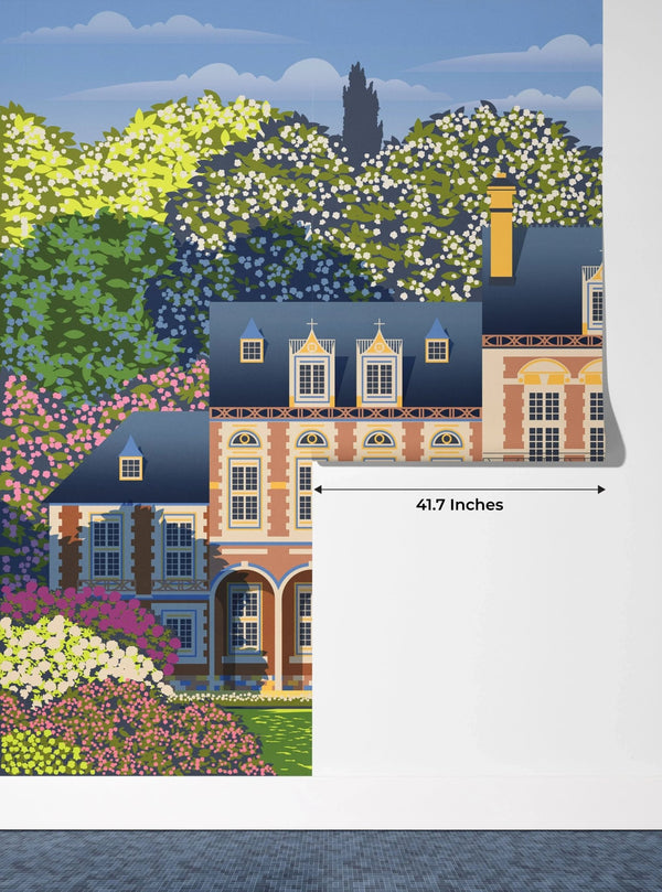 Medieval Old Mansion Wallpaper, Garden Mural, Oversized Custom Size Wall Art, Non - Woven, Non - Adhesive, Modern Wall Paper, Removable - Adawall Wallpaper - Registered Trade Accounts Only, Wallpaper Wholesale Account - W77774 - Adawall Wholesale - Wallpaper Wholesaler