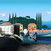 Mediterranean Landscape Wallpaper, Boats, Sea Mural, Oversized Custom Size Wall Art, Non - Woven, Non - Adhesive, Modern Wall Paper, Removable - Adawall Wallpaper - Registered Trade Accounts Only, Wallpaper Wholesale Account - W77770 - Adawall Wholesale - Wallpaper Wholesaler