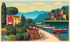 Mediterranean Romantic Landscape Wallpaper, Handmade Drawing Mural, Oversized Custom Size Wall Art, Non - Woven, Non - Adhesive, Modern Wall Paper, Removable - Adawall Wallpaper - Registered Trade Accounts Only, Wallpaper Wholesale Account - W77767 - Adawall Wholesale - Wallpaper Wholesaler