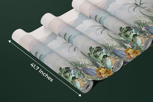 Misty Forest Wallpaper, Tropical Mural, Oversized Custom Size Wall Art, Non - Woven, Non - Adhesive, Modern Wall Paper, Removable - Adawall Wallpaper - Registered Trade Accounts Only, Wallpaper Wholesale Account - W77854 - Adawall Wholesale - Wallpaper Wholesaler