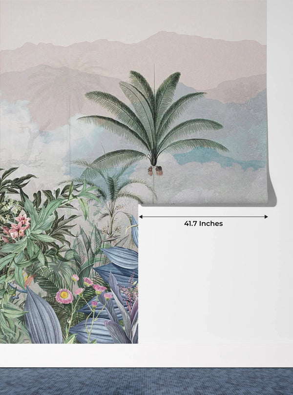 Misty Forest Wallpaper, Tropical Mural, Oversized Custom Size Wall Art, Non - Woven, Non - Adhesive, Modern Wall Paper, Removable - Adawall Wallpaper - Registered Trade Accounts Only, Wallpaper Wholesale Account - W77854 - Adawall Wholesale - Wallpaper Wholesaler