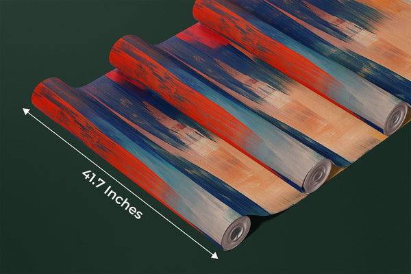 Modern Art Red and Blue Wallpaper, Abstract Paint Mural, Oversized Custom Size Wall Art, Non - Woven, Non - Adhesive, Modern Wall Paper, Removable - Adawall Wallpaper - Registered Trade Accounts Only, Wallpaper Wholesale Account - W77617 - Adawall Wholesale - Wallpaper Wholesaler