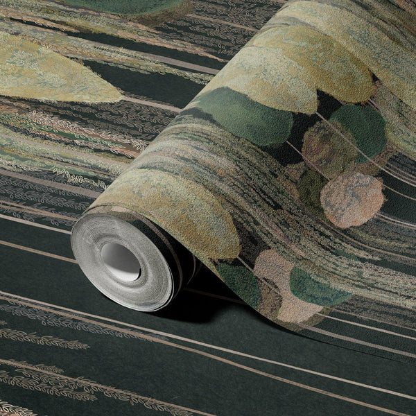 Modern Art Wall Mural, Trees Wallpaper, Black Green Oversized Nature Theme Customized Wall Covering, Non - Woven, Non - Adhesive, Removable, Washable, Large - Adawall Wallpaper - Registered Trade Accounts Only, Wallpaper Wholesale Account - SE309-1 - Adawall Wholesale - Wallpaper Wholesaler