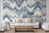 Modern Chevron Wall Mural, Blue Oversized Large Herringbone Wallpaper, Custom Size Geometric Wall Covering, Non - Woven, Non - Pasted, Removable - Adawall Wallpaper - Registered Trade Accounts Only, Wallpaper Wholesale Account - FJ313-2 - Adawall Wholesale - Wallpaper Wholesaler