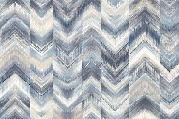 Modern Chevron Wall Mural, Blue Oversized Large Herringbone Wallpaper, Custom Size Geometric Wall Covering, Non - Woven, Non - Pasted, Removable - Adawall Wallpaper - Registered Trade Accounts Only, Wallpaper Wholesale Account - FJ313-2 - Adawall Wholesale - Wallpaper Wholesaler