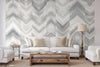 Modern Chevron Wall Mural, White Oversized Large Herringbone Wallpaper, Custom Size Geometric Wall Covering, Non - Woven, Non - Pasted, Removable - Adawall Wallpaper - Registered Trade Accounts Only, Wallpaper Wholesale Account - FJ313-1 - Adawall Wholesale - Wallpaper Wholesaler