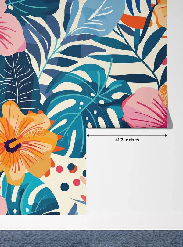 Modern Colorful Tropical Wallpaper, Seamless Pattern Mural, Oversized Custom Size Wall Art, Non - Woven, Non - Adhesive, Modern Wall Paper, Removable - Adawall Wallpaper - Registered Trade Accounts Only, Wallpaper Wholesale Account - W77732 - Adawall Wholesale - Wallpaper Wholesaler