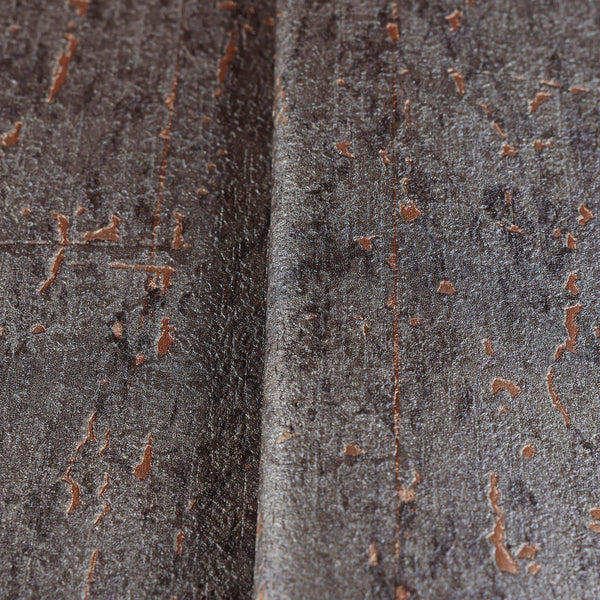 Modern Dark Cork Embossed Wallpaper, Rich Textured Wallcovering, Traditional, Camper Van Log Cabin Decor, 114 sq ft, Metallic Black Marbled - Walloro High End Wallcoverings & More