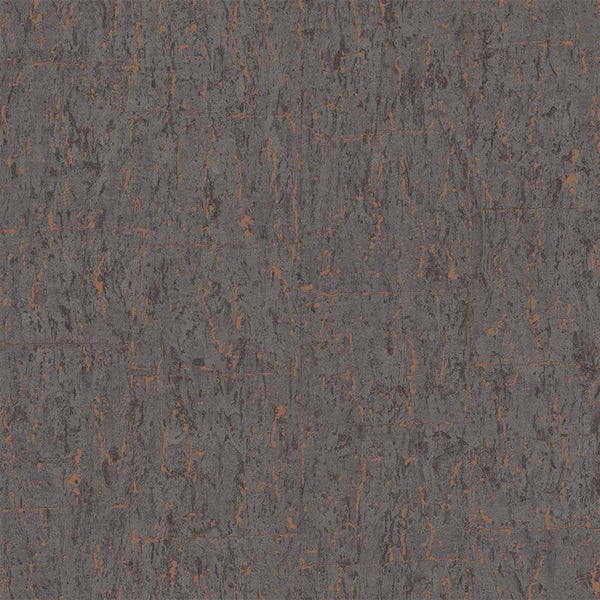 Modern Dark Cork Embossed Wallpaper, Rich Textured Wallcovering, Traditional, Camper Van Log Cabin Decor, 114 sq ft, Metallic Black Marbled - Walloro High End Wallcoverings & More