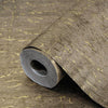Modern Dark Cork Embossed Wallpaper, Rich Textured Wallcovering, Traditional, Camper Van Log Cabin Decor, 114 sq ft, Metallic Brown Gold - Walloro High End Wallcoverings & More