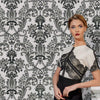 Modern Deep Embossed Damask Wallpaper, Black and White Shiny 3D Textured Wallcovering, 114 sq ft Roll, Non - Pasted, Washable, Shop Wallpaper - Adawall Wallpaper - Registered Trade Accounts Only, Wallpaper Wholesale Account - 6804-5 - Adawall Wholesale - Wallpaper Wholesaler