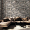 Modern Embossed Stone Brick Wallpaper, Black, Dark Neutral Home Wall Decor, Realistic 3D Textured Wallcovering, Wall Accent - Adawall Wallpaper - Registered Trade Accounts Only, Wallpaper Wholesale Account - 23104-3 - Adawall Wholesale - Wallpaper Wholesaler