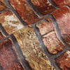 Modern Embossed Stone Brick Wallpaper, Red Orange Gray Home Wall Decor, Realistic 3D Textured Wallcovering, Wall Accent - Walloro High End Wallcoverings & More
