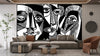 Modern Surreal, Black and White Wallpaper, Linocut Style Mural, Oversized Custom Size Wall Art, Non - Woven, Non - Adhesive, Modern Wall Paper, Removable - Adawall Wallpaper - Registered Trade Accounts Only, Wallpaper Wholesale Account - W78169 - Adawall Wholesale - Wallpaper Wholesaler