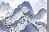 Mountains Scenic Wall Mural, Blue Landscape Wallpaper, Modern Custom Size Wall Covering, Non-Woven, Non-Pasted, Washable, Removable, Extra Large Wall Covering - Walloro High End Wallcoverings & More